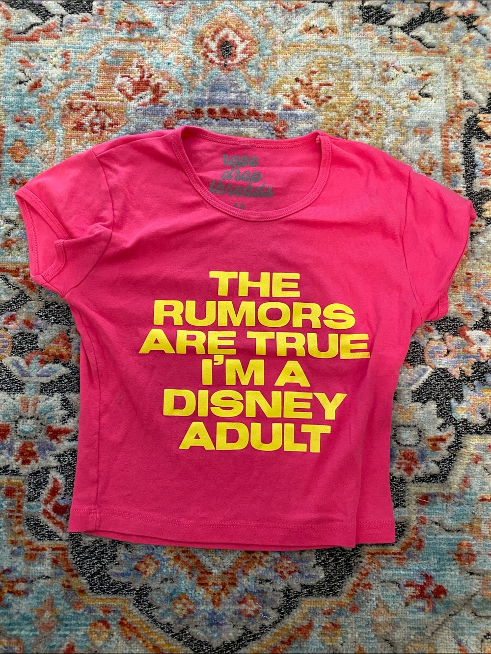 Hot Pink Graphic Tee "The Rumors Are True I'm A Disney Adult"